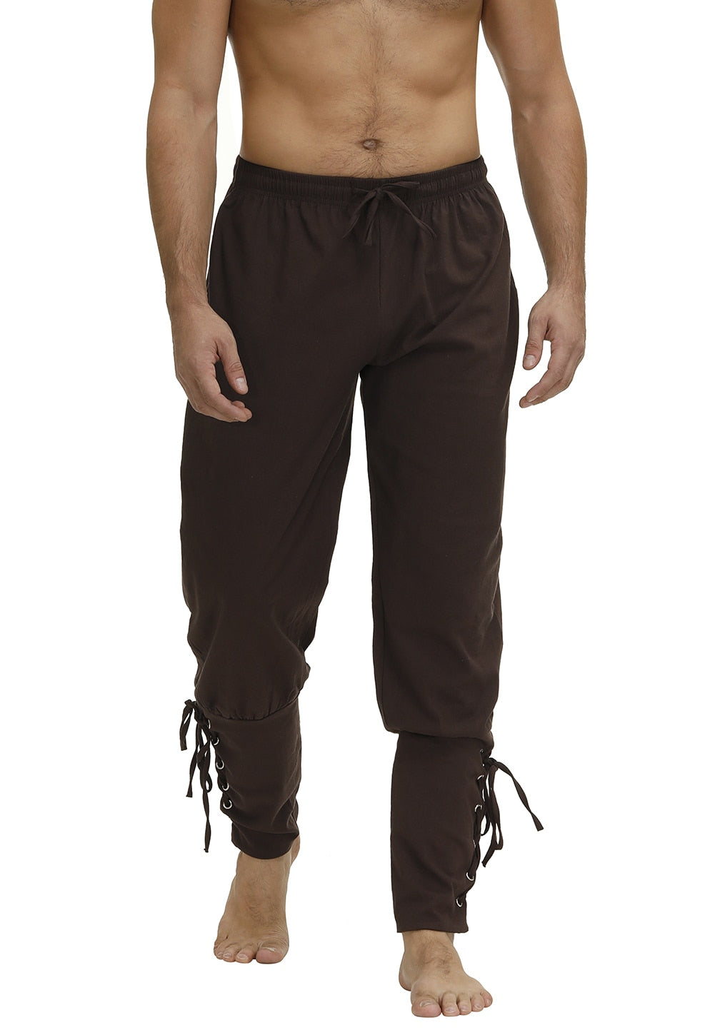 Pirate Pant Viking Costume for Men Renaissance Medieval Pants Drawstring Shorts Halloween Costume Adult Cosplay