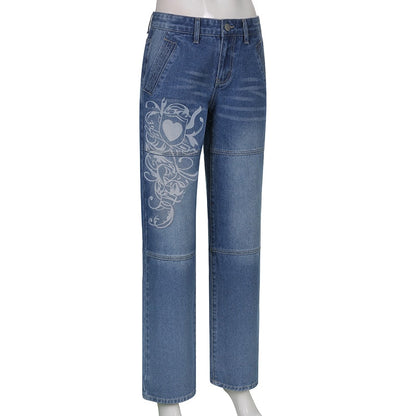Grunge Vintage Low Waisted Cargo Pants Y2K Aesthetics Indie Women Jeans Pockets Korean Streetwear Retro Trousers